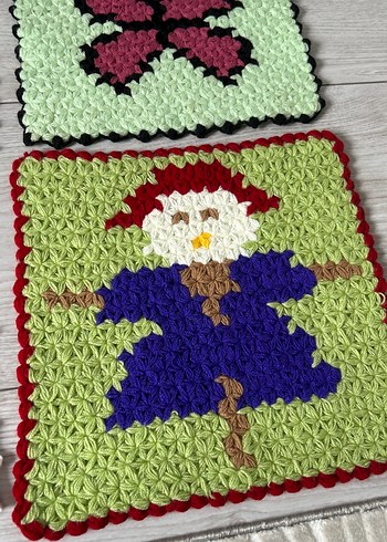 Desenli Renkli Çeyizlik El Örgüsü Lifler - Görsel 7