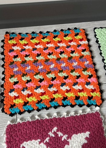 Desenli Renkli Çeyizlik El Örgüsü Lifler - Görsel 4