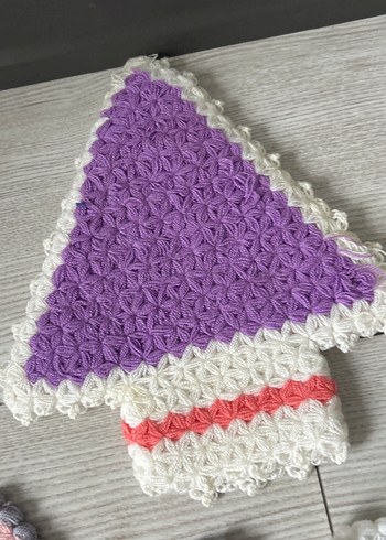 Çok Renkli Örgü Çeyizlik Lifler - Görsel 5