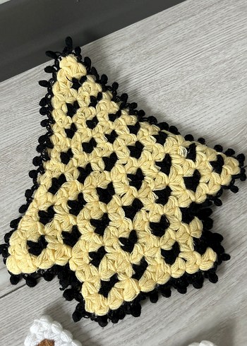 Çok Renkli Örgü Çeyizlik Lifler - Görsel 4