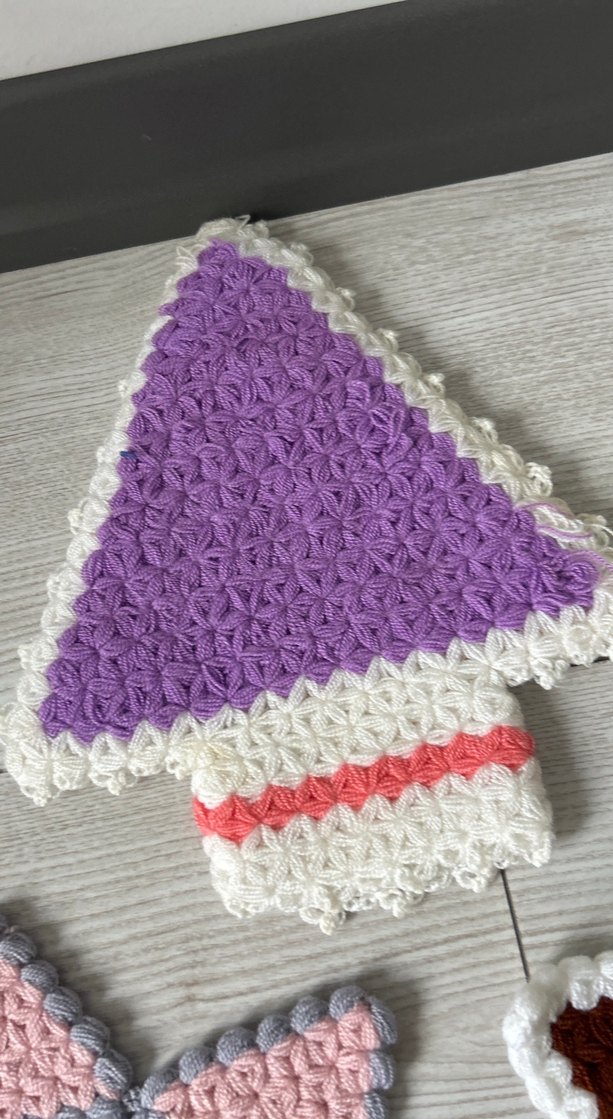 Çok Renkli Örgü Çeyizlik Lifler - Görsel 5