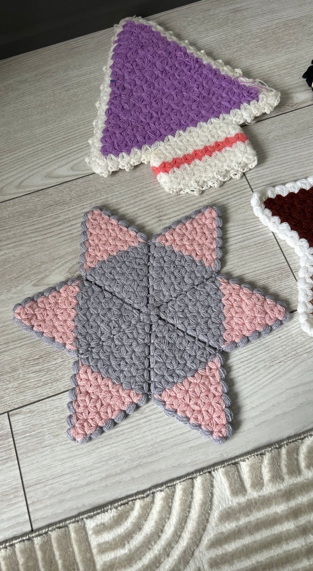 Çok Renkli Örgü Çeyizlik Lifler - Görsel 2