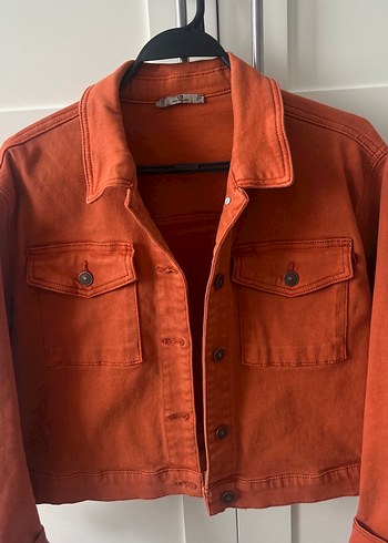 Düğmeli Kadın Kot Ceket - Görsel 3