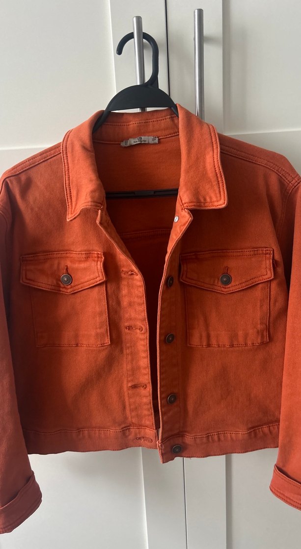 Düğmeli Kadın Kot  Ceket - Görsel 3