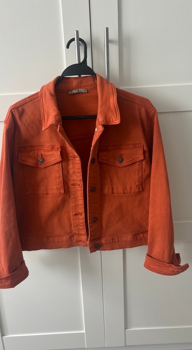 Düğmeli Kadın Kot  Ceket - Görsel 2