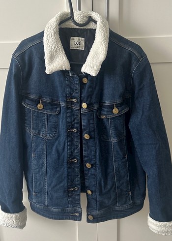 Lee Kadın Mavi Kot Ceket, Düğmeli, Rahat Kesim - Görsel 2