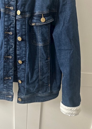 Lee Kadın Mavi Kot Ceket, Düğmeli, Rahat Kesim - Görsel 3