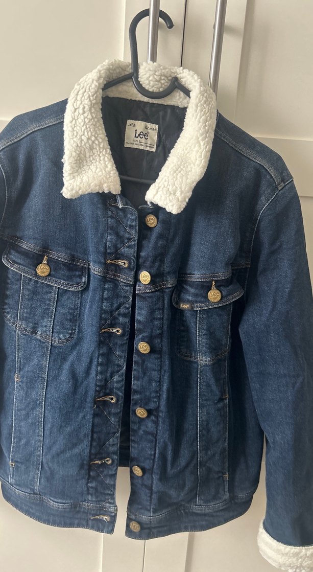 Lee Kadın Mavi Kot Ceket, Düğmeli, Rahat Kesim - Görsel 4