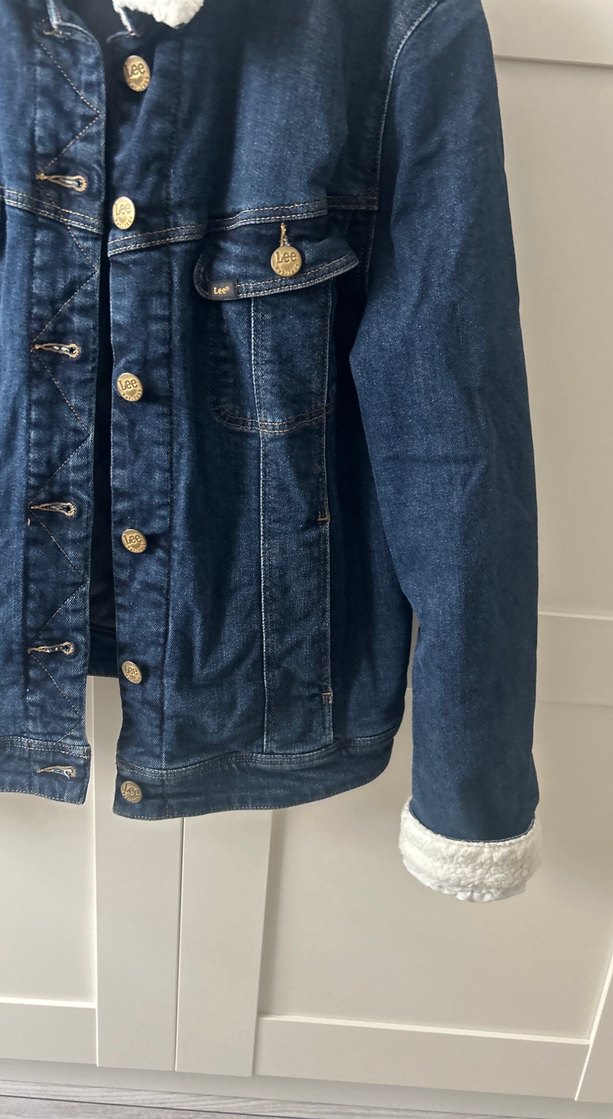 Lee Kadın Mavi Kot Ceket, Düğmeli, Rahat Kesim - Görsel 3