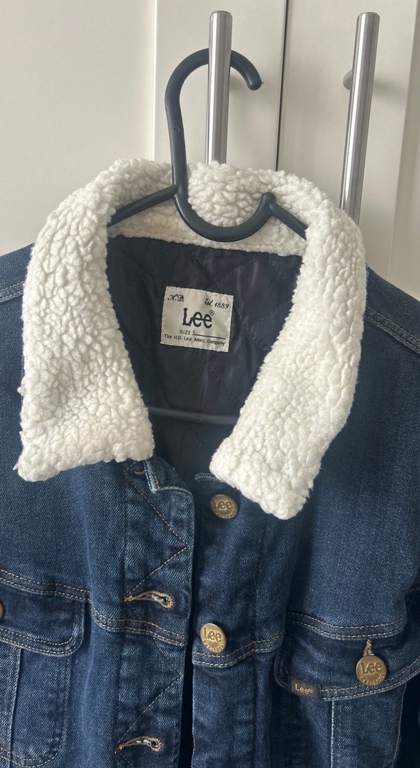 Lee Kadın Mavi Kot Ceket, Düğmeli, Rahat Kesim - Görsel 5