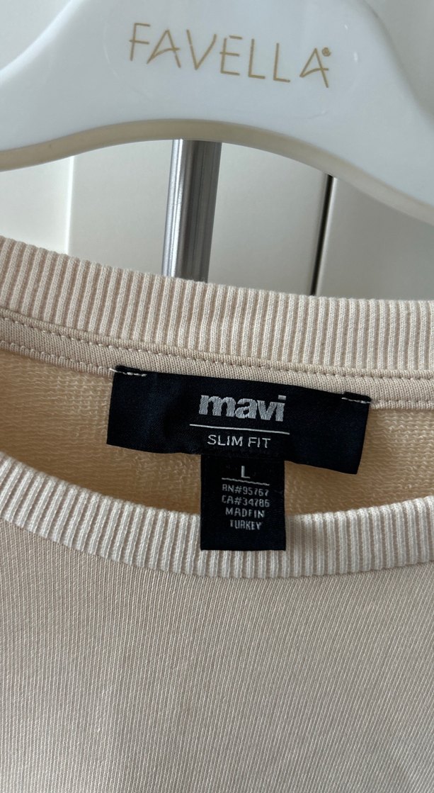 Bej Erkek Uzun Kollu Sweatshirt - Görsel 5