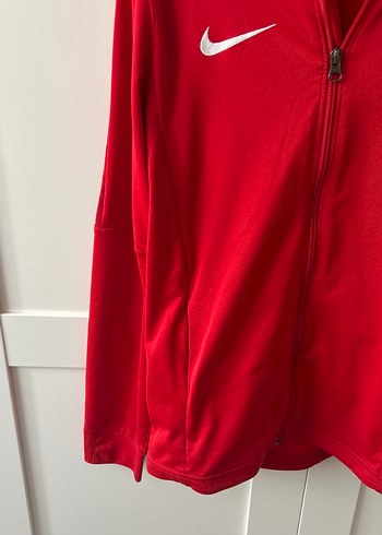 Erkek Kırmızı Nike Fermuarlı Eşofman Üstü Polar - Görsel 3