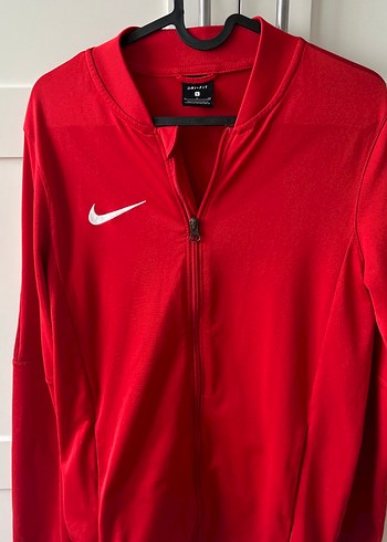 Erkek Kırmızı Nike Fermuarlı Eşofman Üstü Polar - Görsel 2