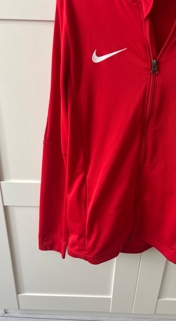 Erkek Kırmızı Nike Fermuarlı Eşofman Üstü Polar - Görsel 3