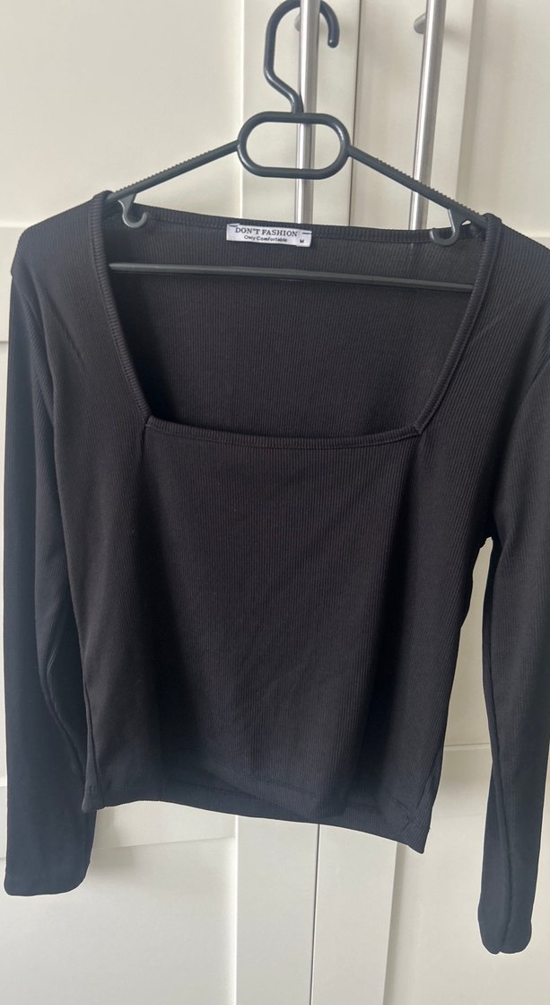 Siyah Uzun Kollu Kadın Bluz - Görsel 2