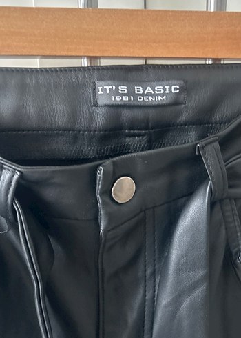 Kemerli Siyah Deri Mini Etek - Görsel 4