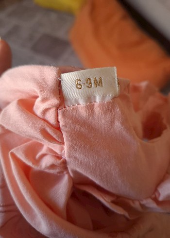 6-9 Ay Beden Kız Çocuk Pembe Fırfırlı Elbise
