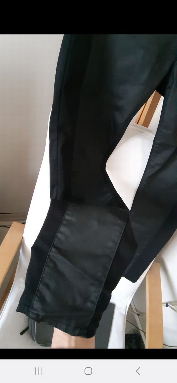 Kadın Siyah Kemerli Regular Fit Denim Pantolon - Görsel 2