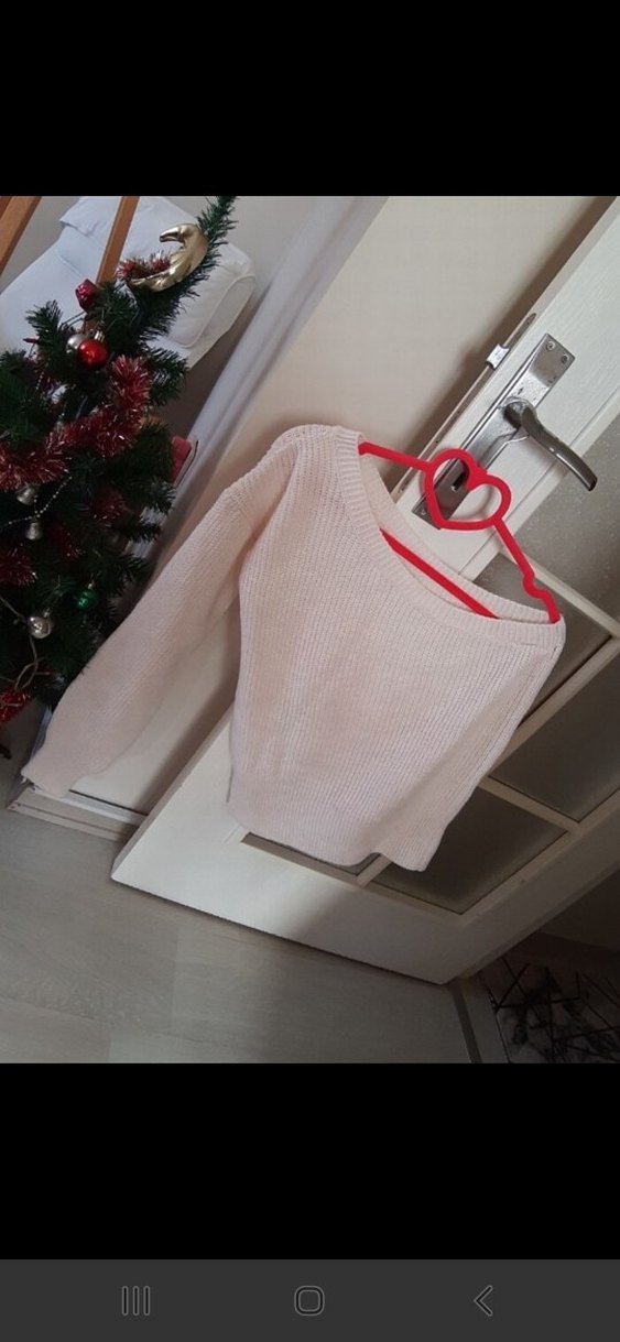 Kadın Beyaz Örgü Salaş Triko - Görsel 2