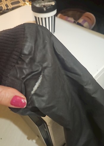 Siyah  Deri Kapüşonlu Erkel Ceket - Görsel 4