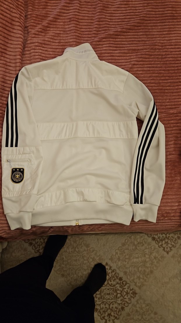 Beyaz erkek Spor Fermuarlı Ceket - Görsel 2