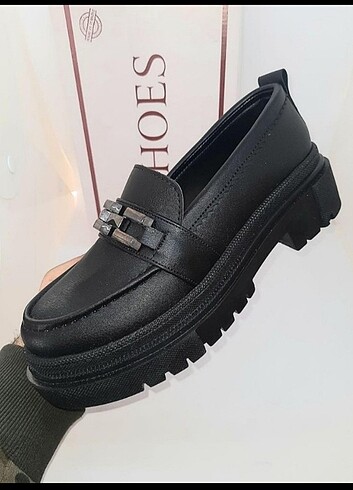 Zara marka siyah loafer kadın ayakkabı 