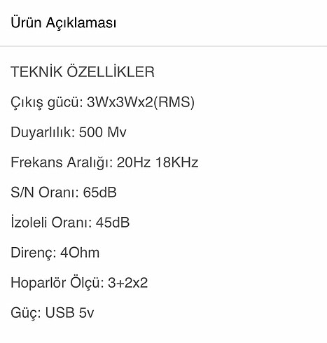  Beden Renk Hoparlör