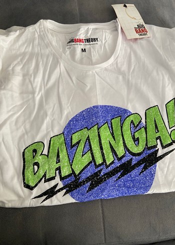 The Big Bang Theory Bazinga baskılı tshirt