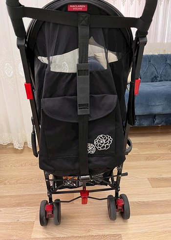 Gri-Beyaz Maclaren Bebek Arabası - Görsel 5