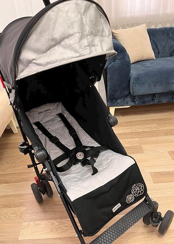 Gri-Beyaz Maclaren Bebek Arabası - Görsel 2