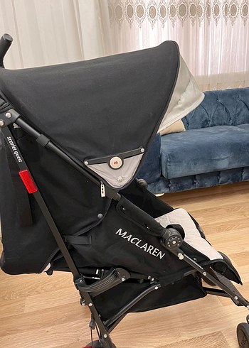 Gri-Beyaz Maclaren Bebek Arabası - Görsel 4