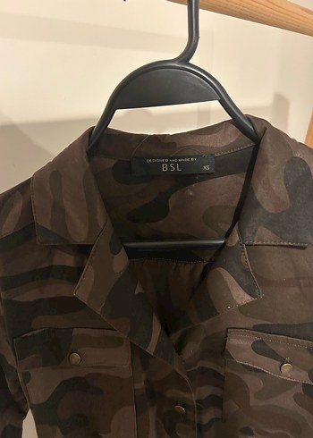 Kahverengi Kamuflaj Bel Detaylı Tulum - Görsel 2