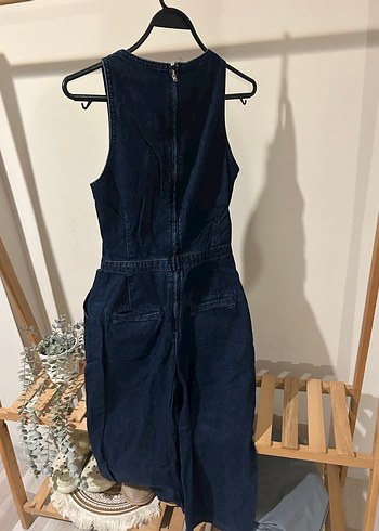 Koyu Lacivert Denim Midi Tulum - Görsel 3