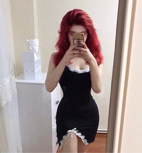 siyah gothic lolita elbise