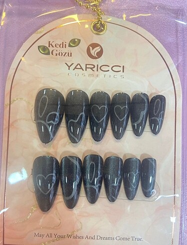 Kedi Gözü Nail Art Takma Tırnak