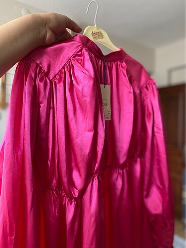 40 Beden Saten pembe tunik