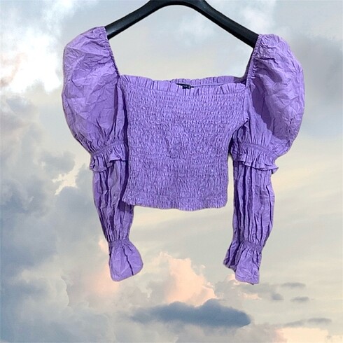 Lila Crop Bluz