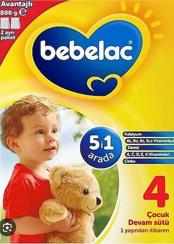 Bebelac 4 Çocuk Devam sütü 1 Yaş Üzeri
