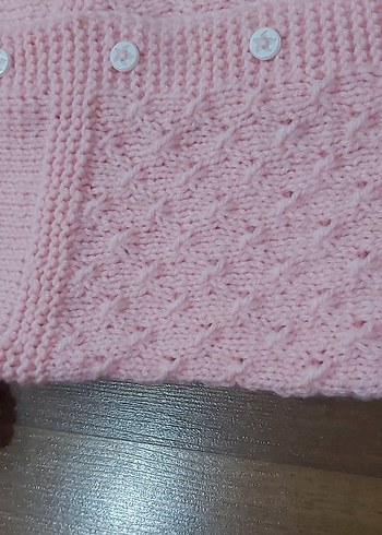 LC Waikiki Kız Çocuk Pembe Kısa Kollu Örgü Hırka