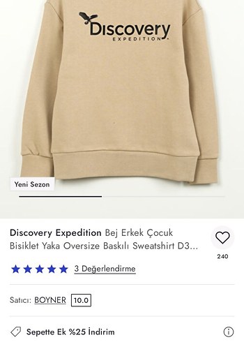 Boyner Erkek Çocuk Discovery Baskılı Sweatshirt