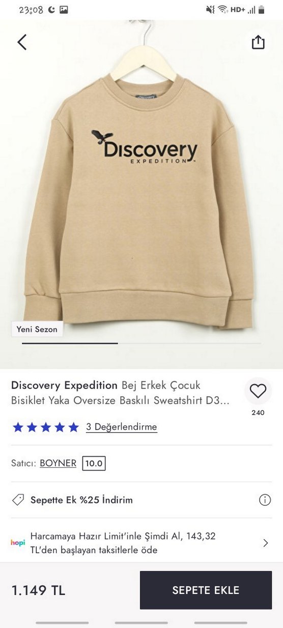 Erkek Çocuk Discovery Baskılı Sweatshirt - Görsel 2