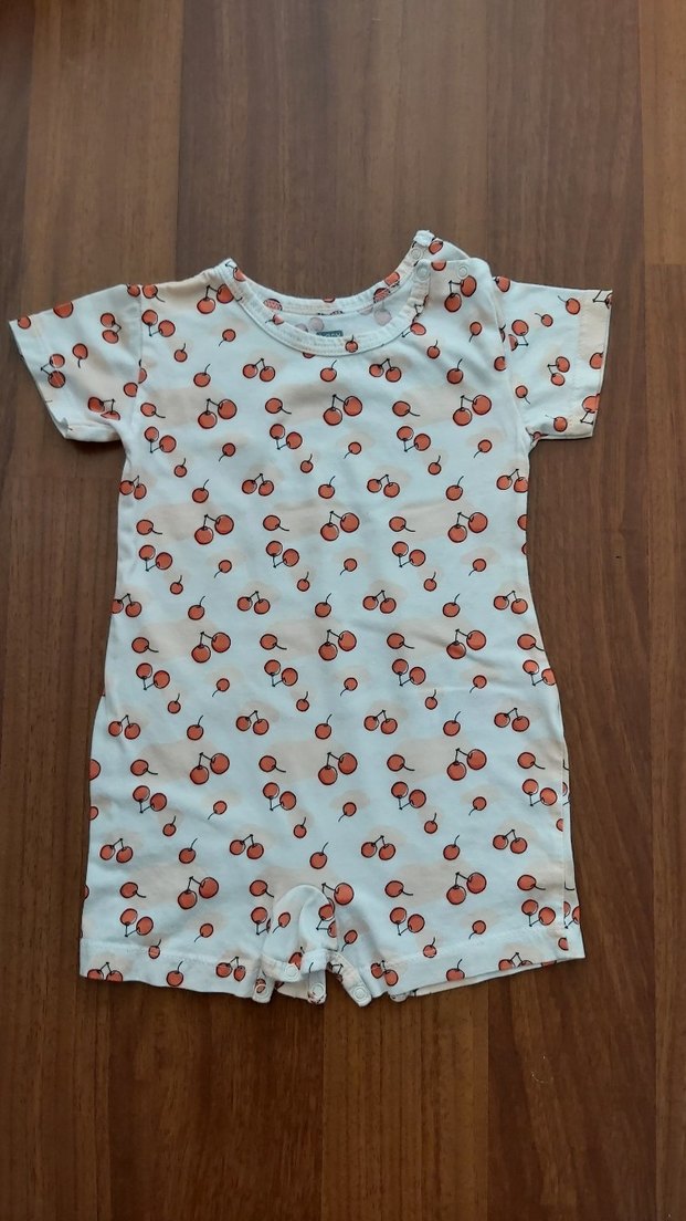 Pastel Kahverengi Desenli Bebek Kız Tulumu - Görsel 3