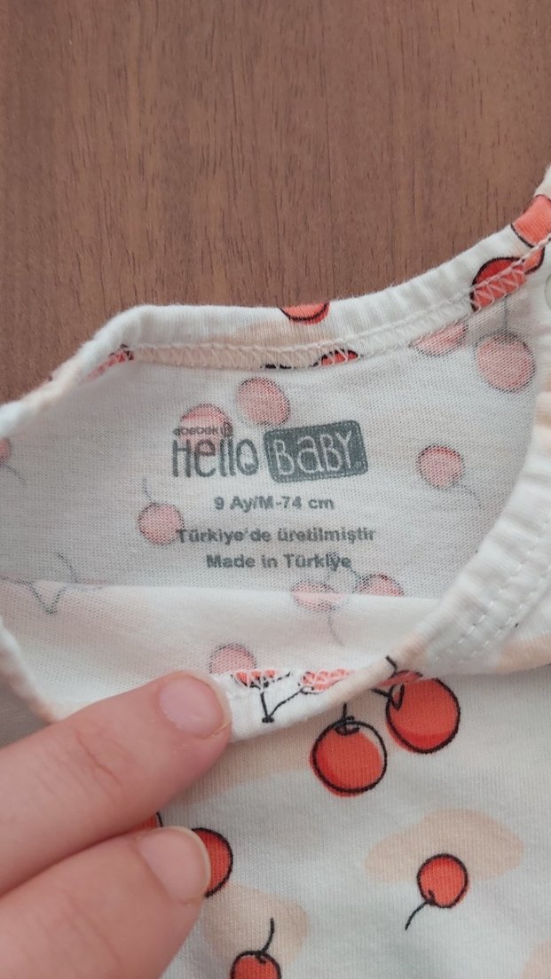 Pastel Kahverengi Desenli Bebek Kız Tulumu - Görsel 2