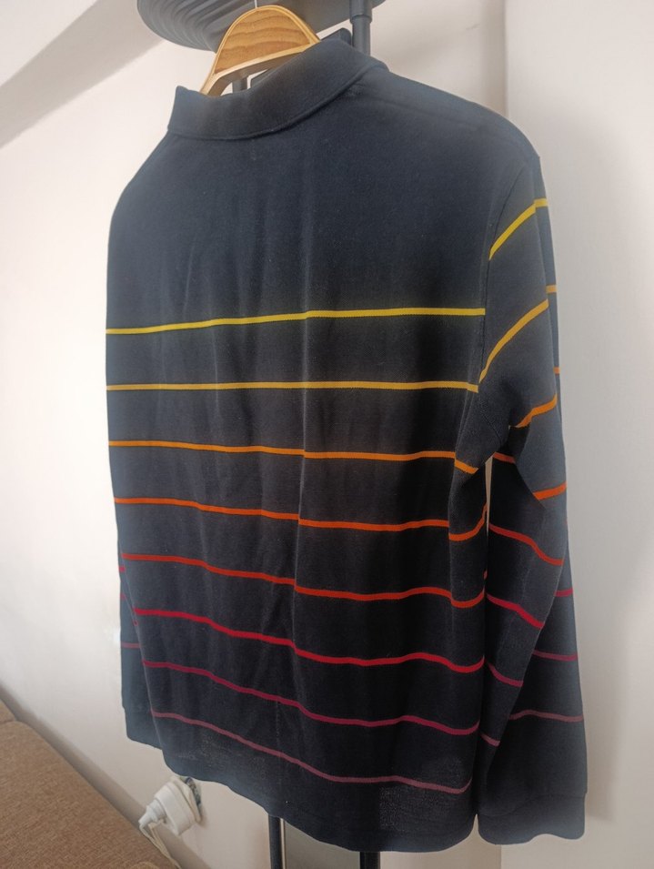 Lacoste Çok Renkli Çizgili Uzun Kollu Polo Tişört - Görsel 5
