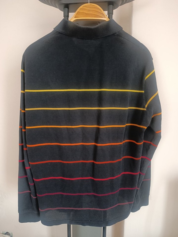 Lacoste Çok Renkli Çizgili Uzun Kollu Polo Tişört - Görsel 4