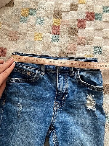 4 Yaş Beden mavi Renk mavi çocuk kot pantolon