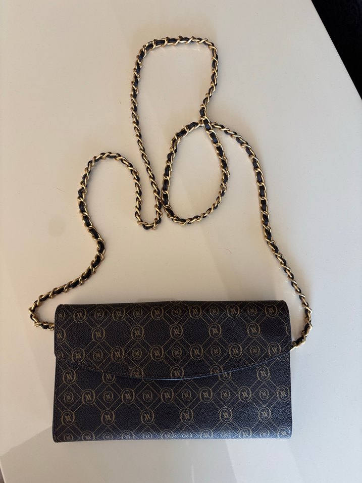 Zincir Detaylı Yılan derisi orjınal vakko çanta - Görsel 2