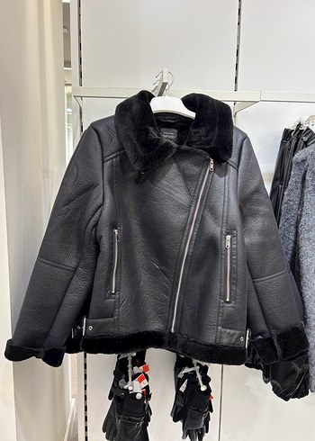 Siyah Süet Kürk Detaylı Kadın Ceket - Görsel 6