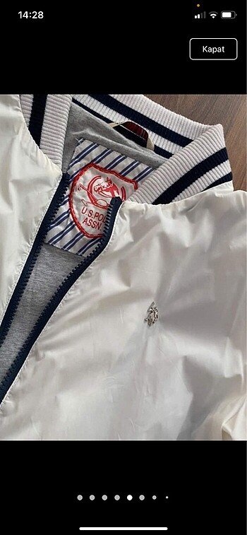 Beyaz Polo mont - Görsel 6