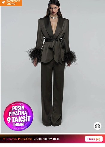 Saten pantolon ceket takım - Görsel 5